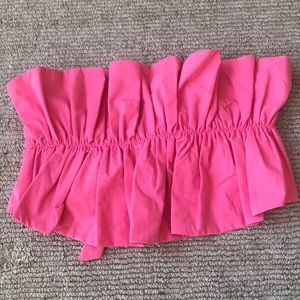 Pink Ruffle Crop Top